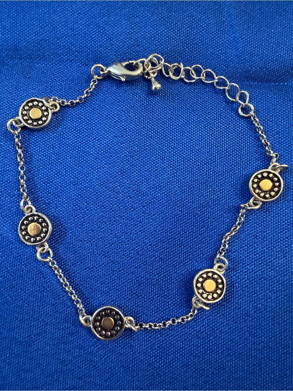 Park Lane Two-Tone Silver & Gold Circle Bracelet New